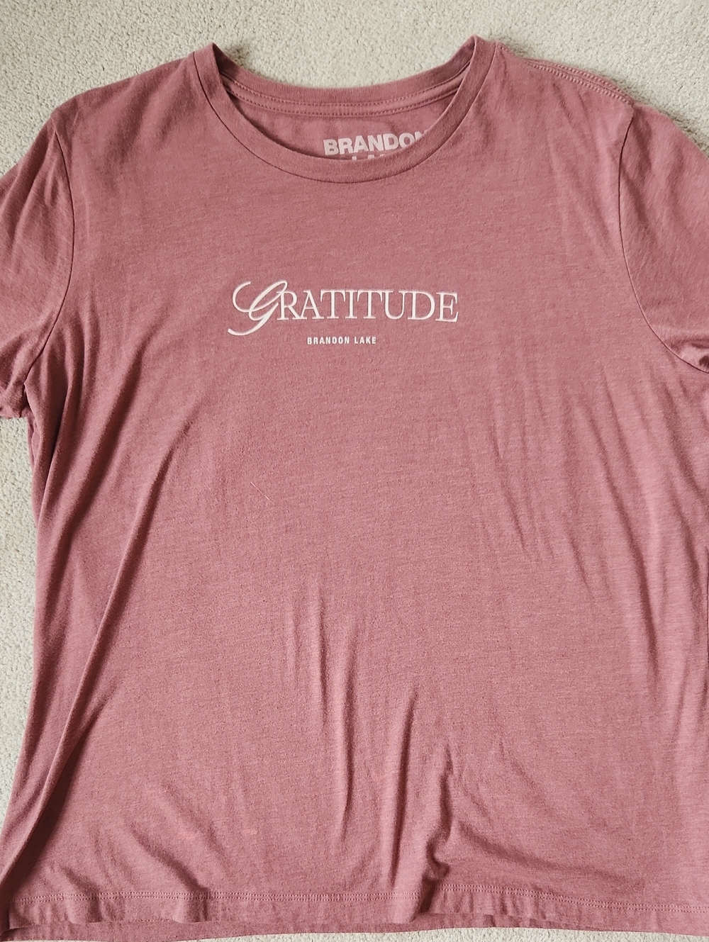 T-Shirt Concert Brandon Lake Gratitude Short Sleeve - XL